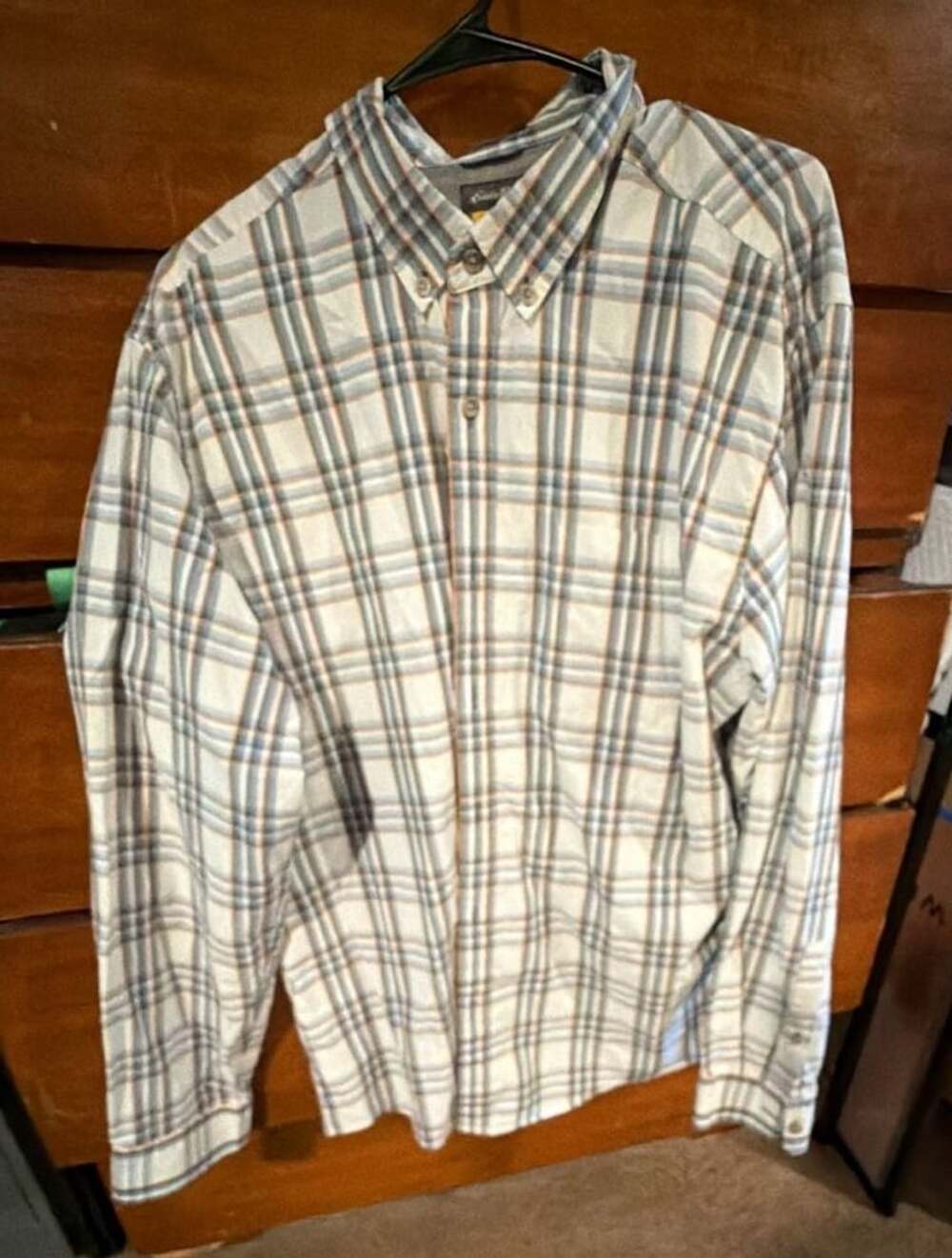 Eddie Bauer Men's XL Classic Fit Long Sleeve Plaid Button-Down Shirt